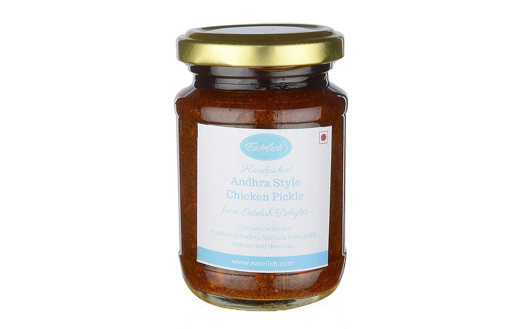 Eatelish Andhra Style Chicken Pickle    Glass Jar  150 grams